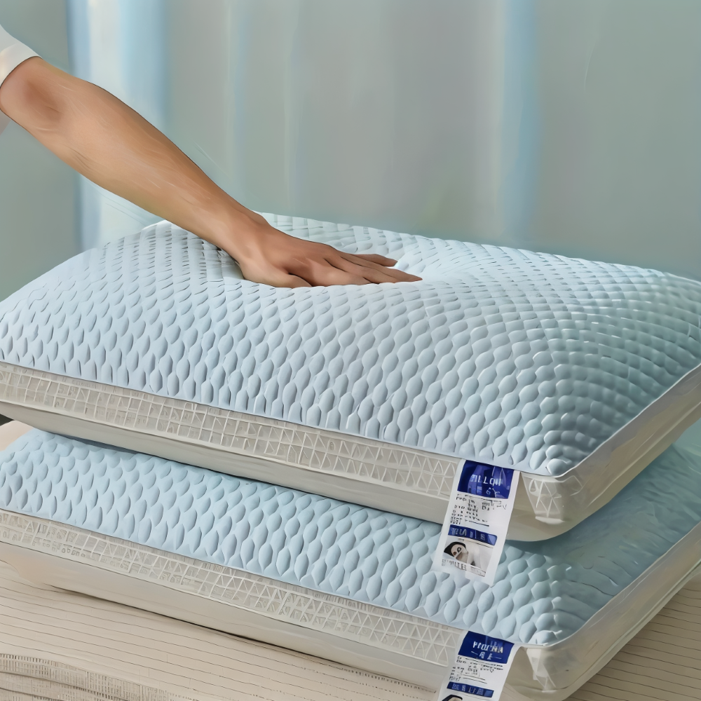 CushiesBlue Memory Foam Kissen – Set mit 2 weichen, atmungsaktiven Kissen