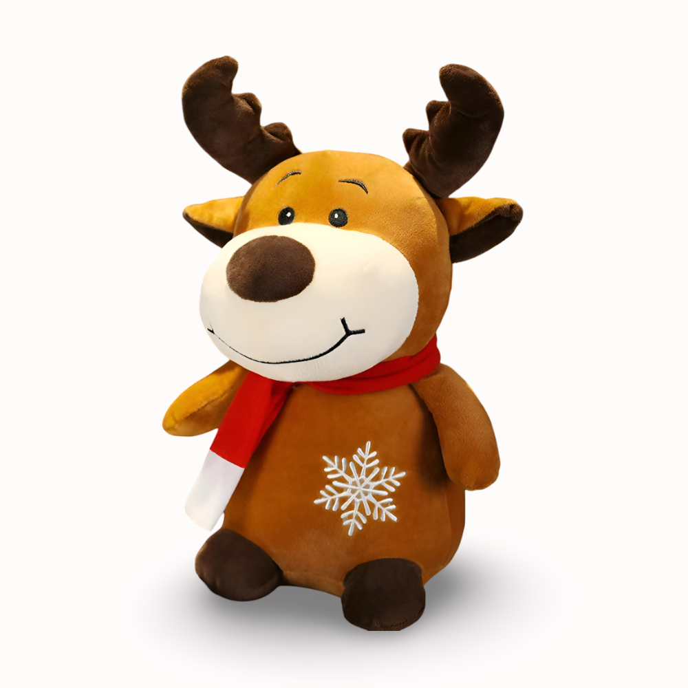 CushyChum - Weiches Weihnachtsmann, Elch & Schneemann Festliche Plüschpuppen