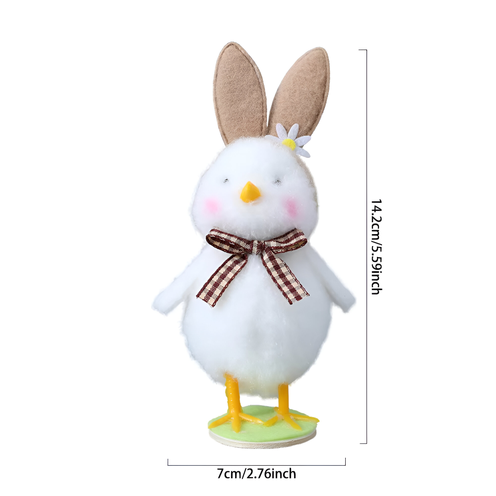CutieChick Osterdeko - Plüsch Osterküken mit Hasenohren - Bunte Bruteier Deko