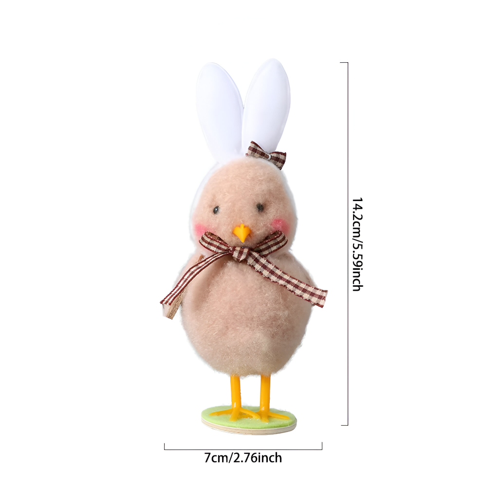 CutieChick Osterdeko - Plüsch Osterküken mit Hasenohren - Bunte Bruteier Deko