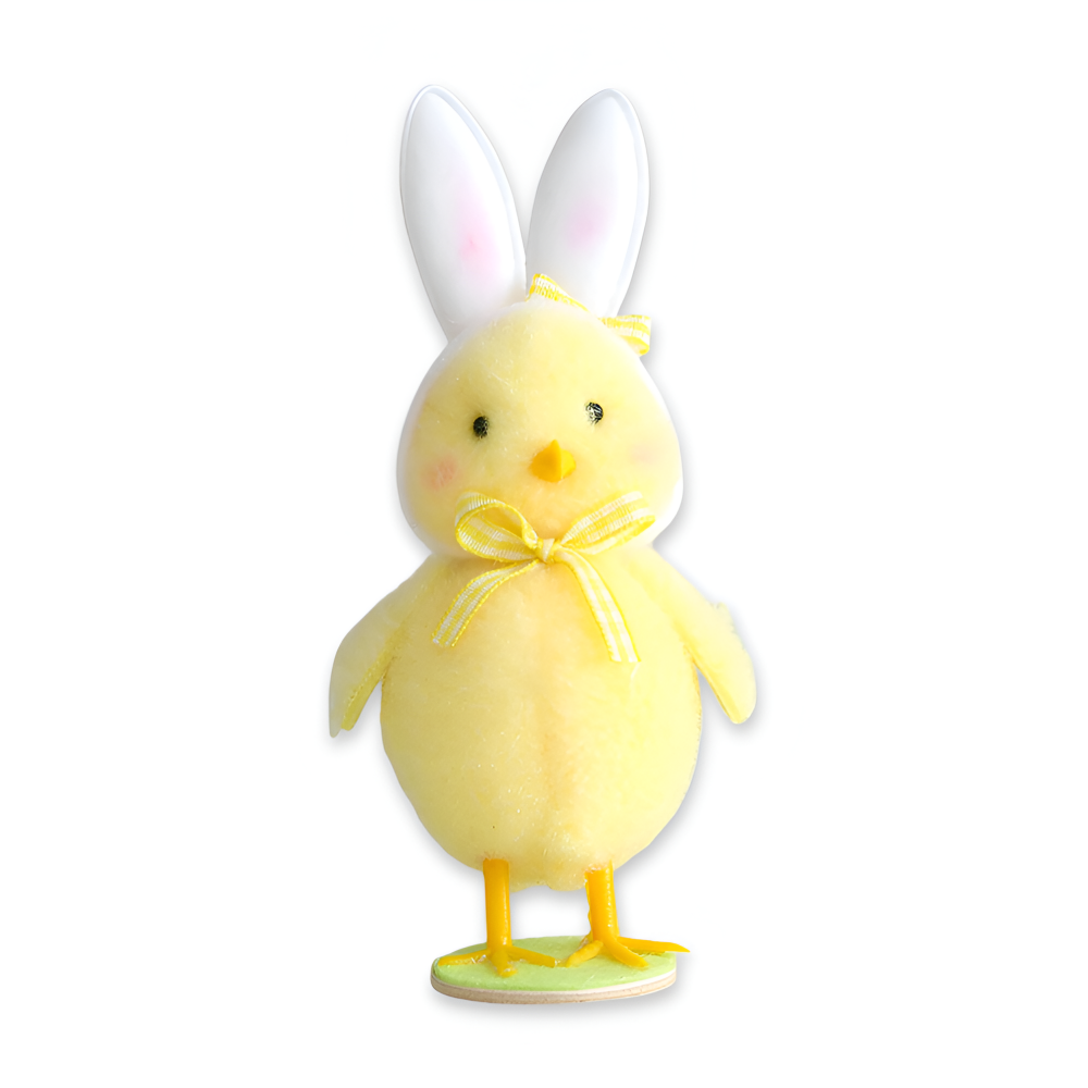 CutieChick Osterdeko - Plüsch Osterküken mit Hasenohren - Bunte Bruteier Deko