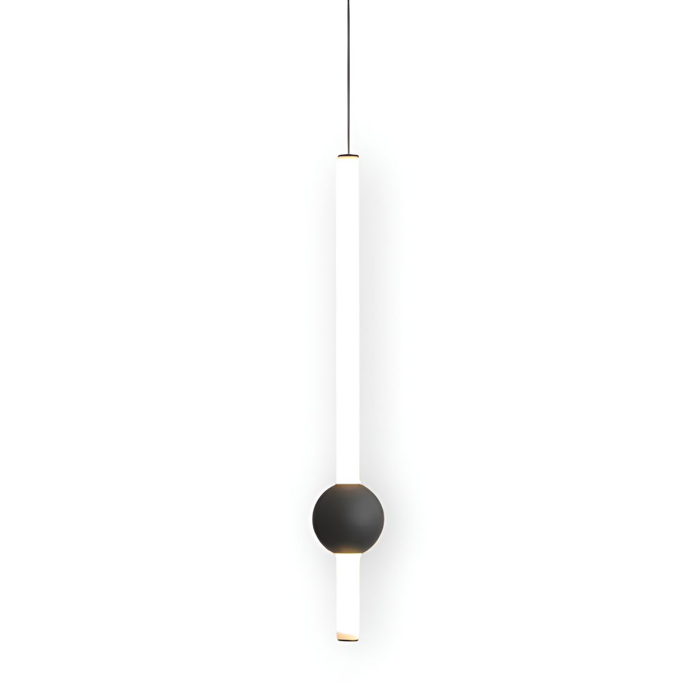 CyliWand LED Pendelleuchte - Minimalistische Geometrische Hängelampe in Schwarz/Weiß