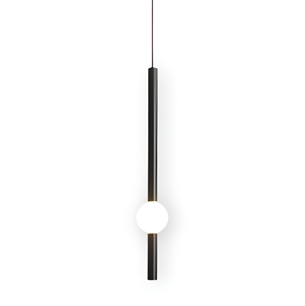 CyliWand LED Pendelleuchte - Minimalistische Geometrische Hängelampe in Schwarz/Weiß