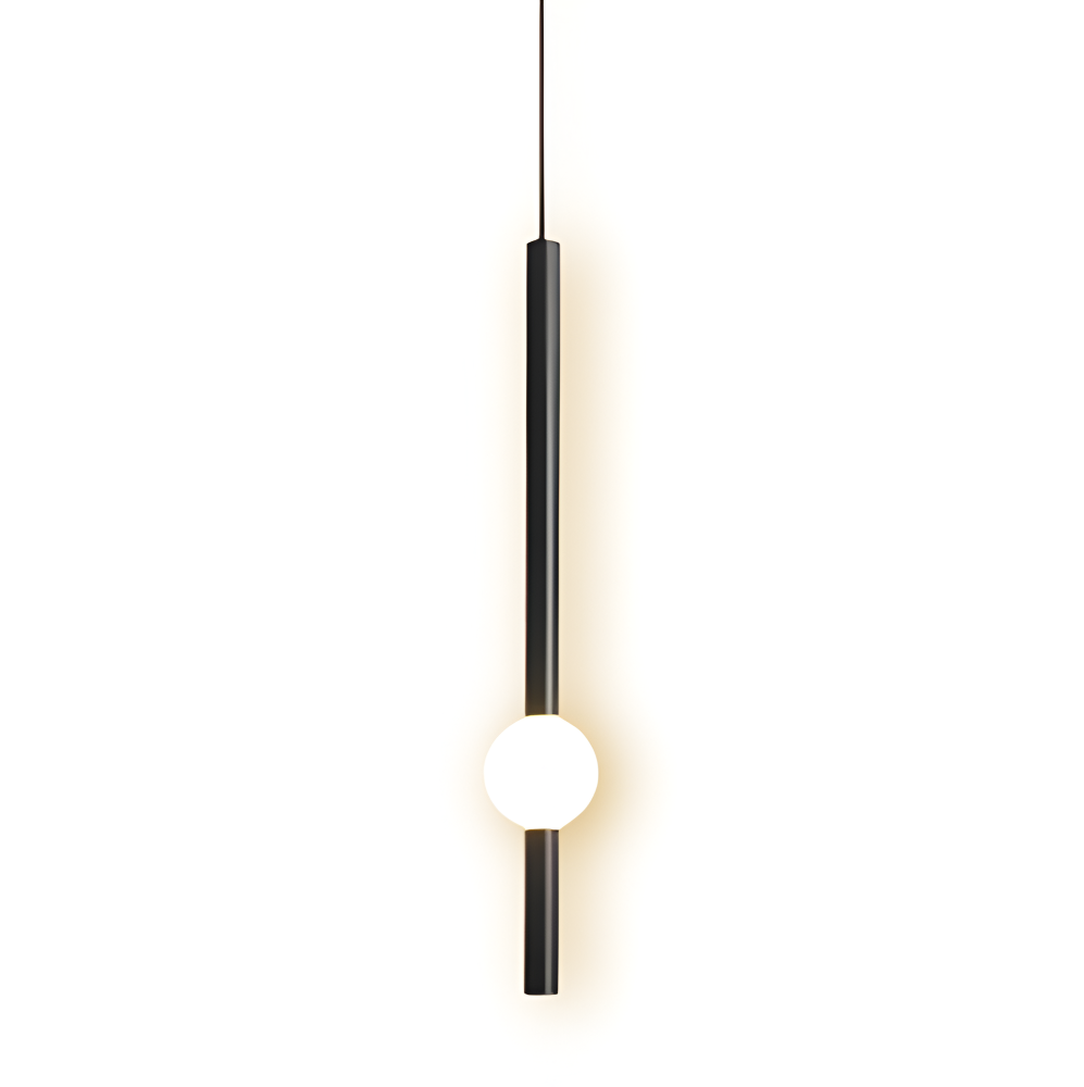 CyliWand LED Pendelleuchte - Minimalistische Geometrische Hängelampe in Schwarz/Weiß