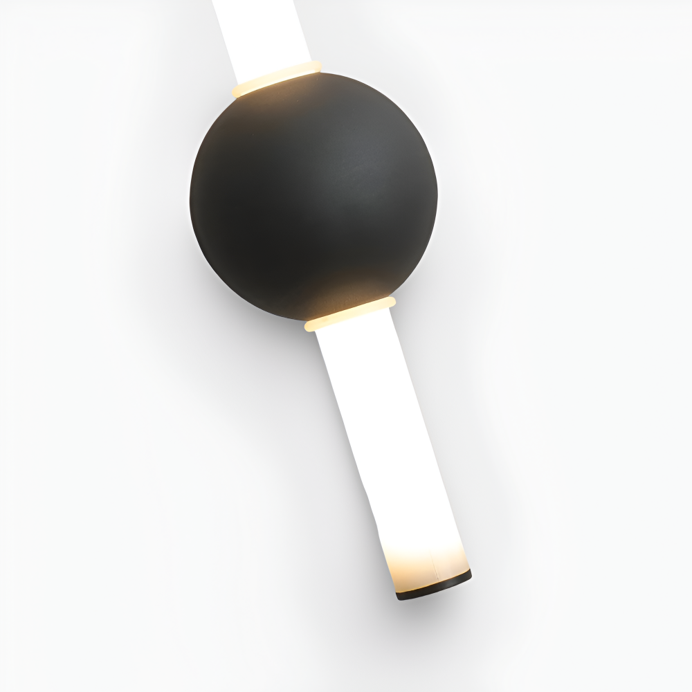 CyliWand LED Pendelleuchte - Minimalistische Geometrische Hängelampe in Schwarz/Weiß