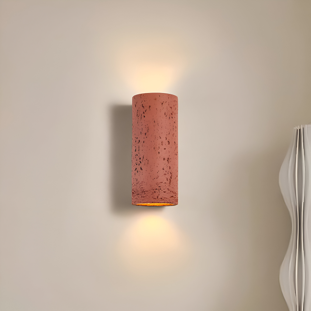 Zylinder Tube Wandleuchte - Wabi Sabi Stone Wall Sconce - Wandstrahler LED Beleuchtung