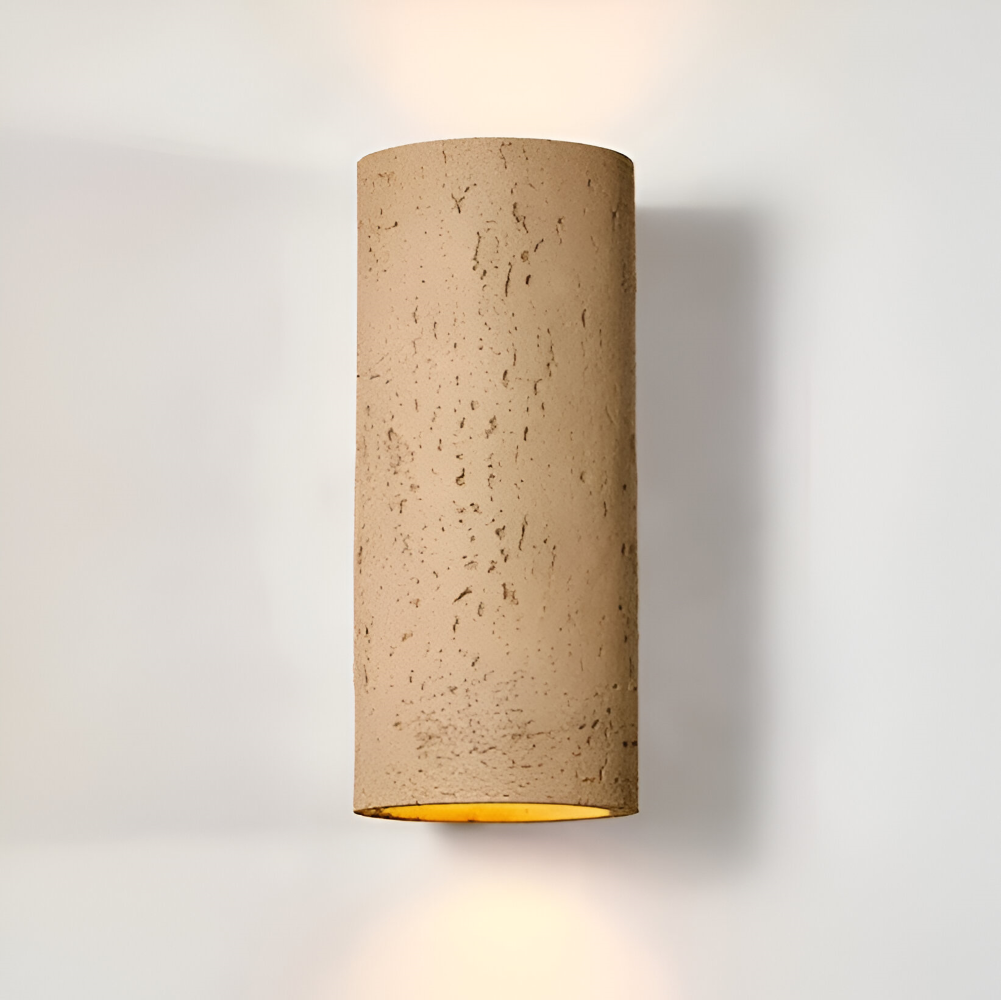 Zylinder Tube Wandleuchte - Wabi Sabi Stone Wall Sconce - Wandstrahler LED Beleuchtung