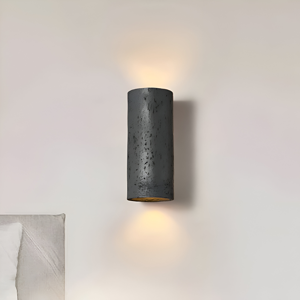 Zylinder Tube Wandleuchte - Wabi Sabi Stone Wall Sconce - Wandstrahler LED Beleuchtung