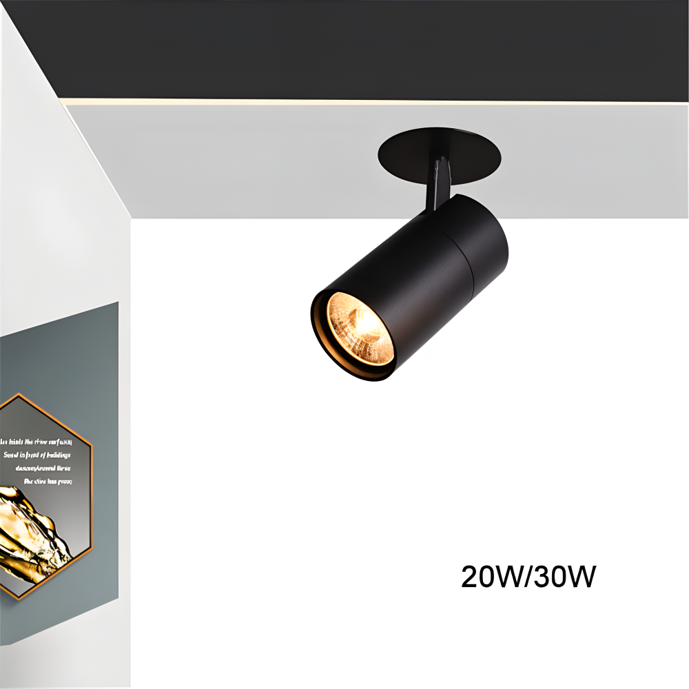 CylindraBright Spotlights - Schwarze und Weiße LED Deckeneinbauleuchten