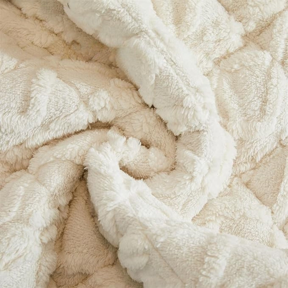 Plüsch Sofa Sitzauflage Rutschfest – Warmer Sofaschoner mit Strukturmuster für Couch, Sofa & Wohnzimmer