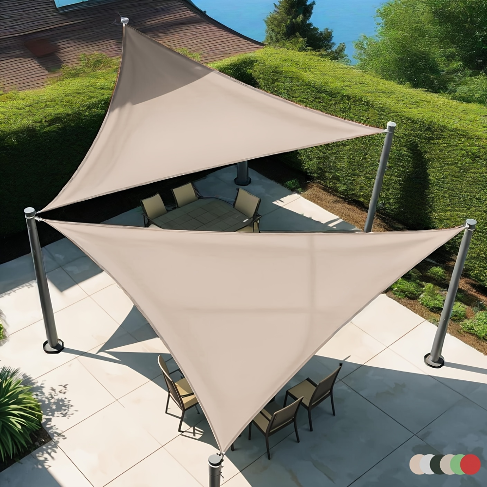 Dreieckiges Sonnensegel 300D Oxford-Gewebe – Robust & UV-Beständig – für Terrasse & Garten