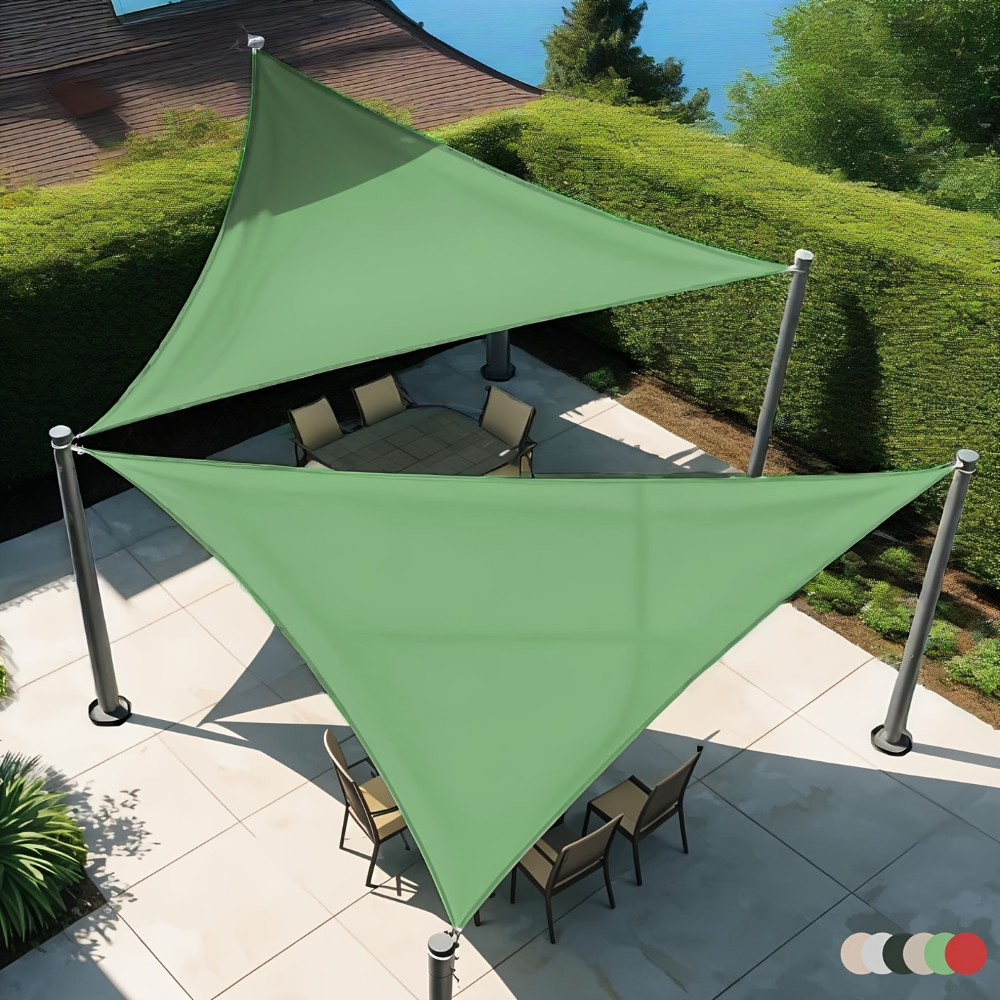 Dreieckiges Sonnensegel 300D Oxford-Gewebe – Robust & UV-Beständig – für Terrasse & Garten
