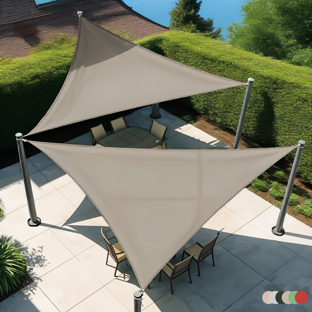 Dreieckiges Sonnensegel 300D Oxford-Gewebe – Robust & UV-Beständig – für Terrasse & Garten