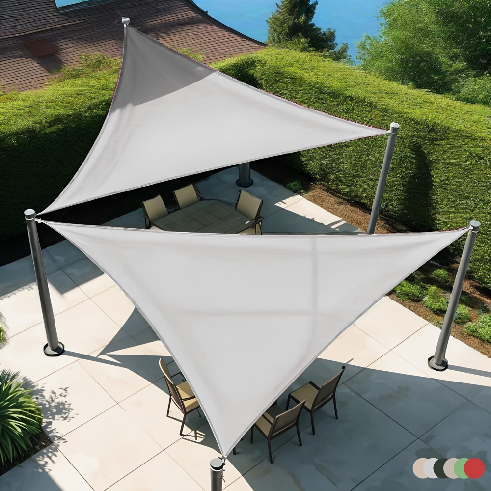 Dreieckiges Sonnensegel 300D Oxford-Gewebe – Robust & UV-Beständig – für Terrasse & Garten