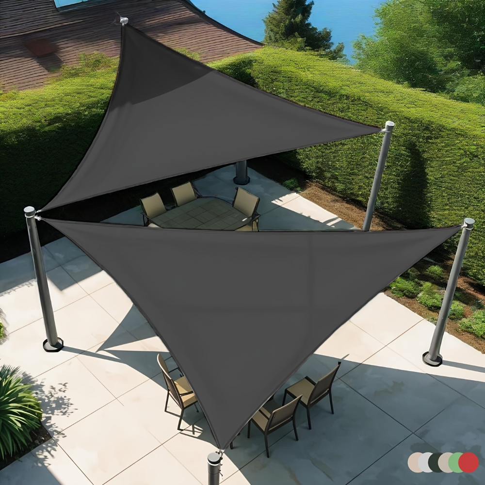 Dreieckiges Sonnensegel 300D Oxford-Gewebe – Robust & UV-Beständig – für Terrasse & Garten