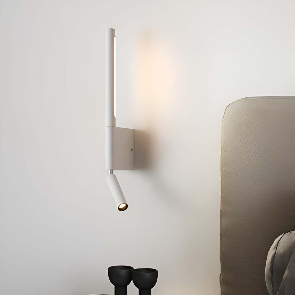DuaBeam - Aluminium Wandleuchte - Minimalistische 330° Drehbare Wandleuchte fur Schlafzimmer