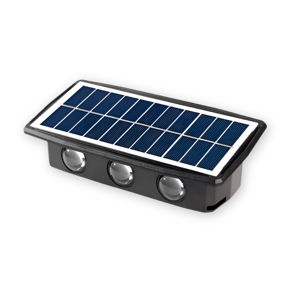 DualLit Gartenbeleuchtung - Wasserdichte LED Solarlampe Garten - Up & Down Außenbeleuchtung