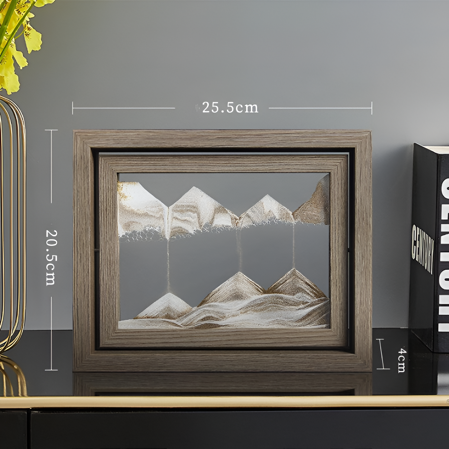 DynaFlow Sand Art - 360° Rotierende Treibsandmalerei - Rechteckige Sandlandschaft