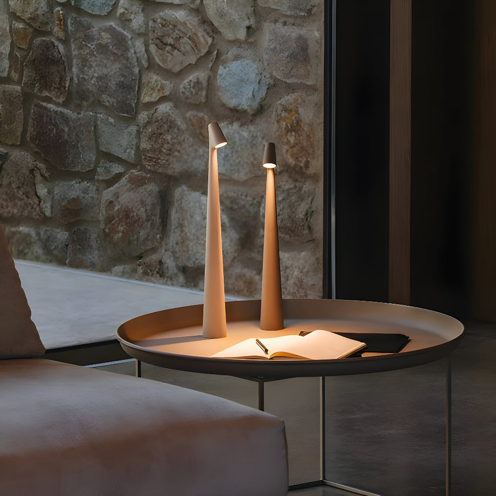 Kabellose LED Tischlampe 35/45 cm – Dimmbar, Modernes Design, Farbenvielfalt