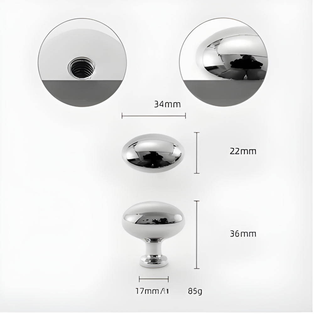 Elegante Massive Messing Schrankknöpfe - Premium Italienische Handwerkskunst