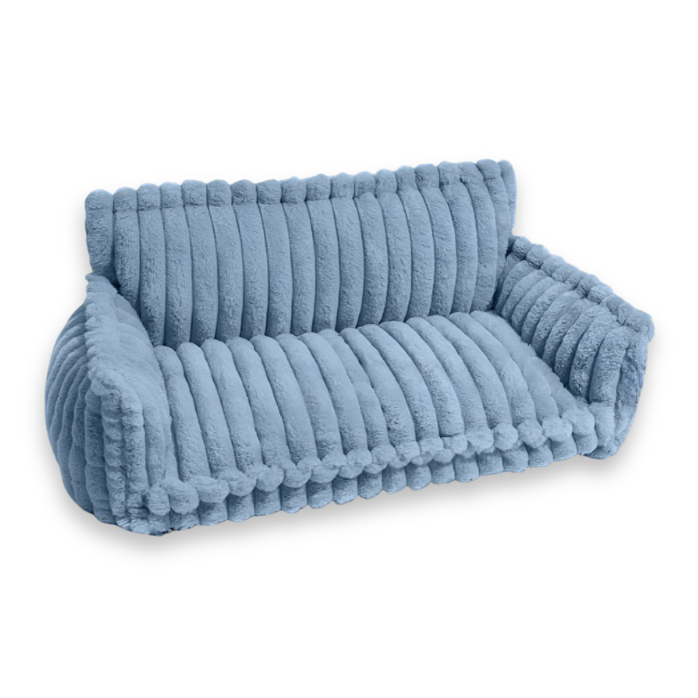Hundesofa Gestreift & Gelenkschonend – Hoher Rand & Weiche Polsterung