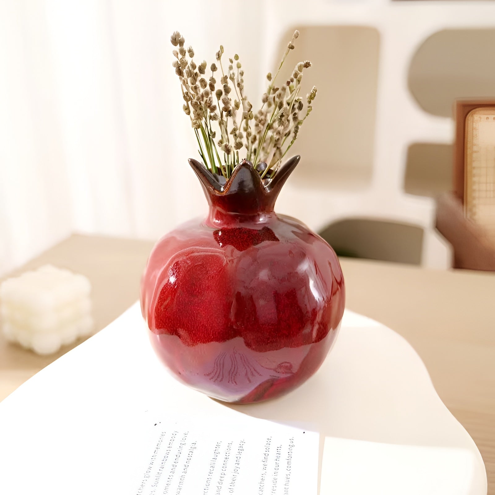 Elegante Keramische Bodenvase - Kronenform in Luxuriöser Glasur für Stilvolles Wohnen