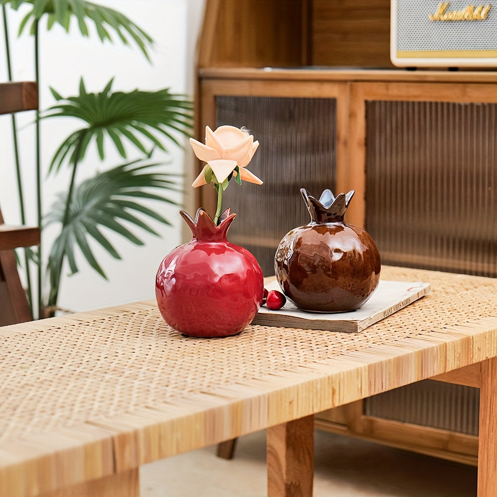 Elegante Keramische Bodenvase - Kronenform in Luxuriöser Glasur für Stilvolles Wohnen 2