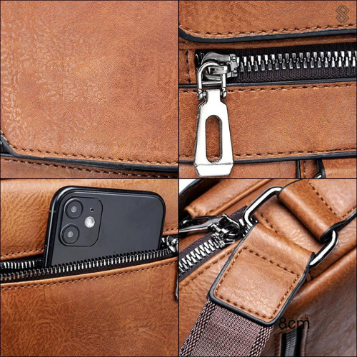 Elegante Leder Umhängetasche Damen - Hochwertiges Material Schwarz für Jeden Anlass 3