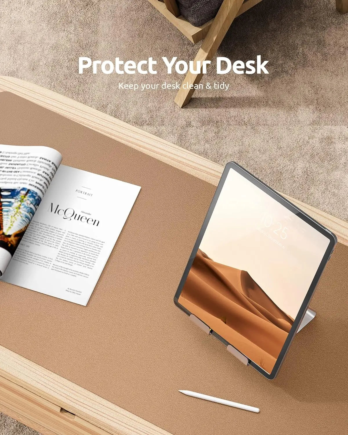 Elegante Schreibtischunterlage – Rutschfeste PU-Leder-Matte in mehreren Farben für das Büro 3