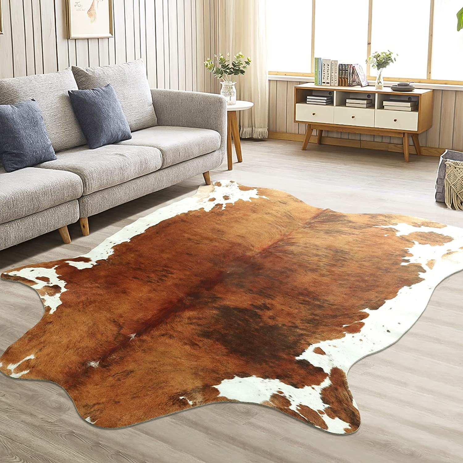 Eleganter Waschbarer Kunstfell Teppich - Vielseitig Weich für Wohnzimmer und Schlafzimmer 1