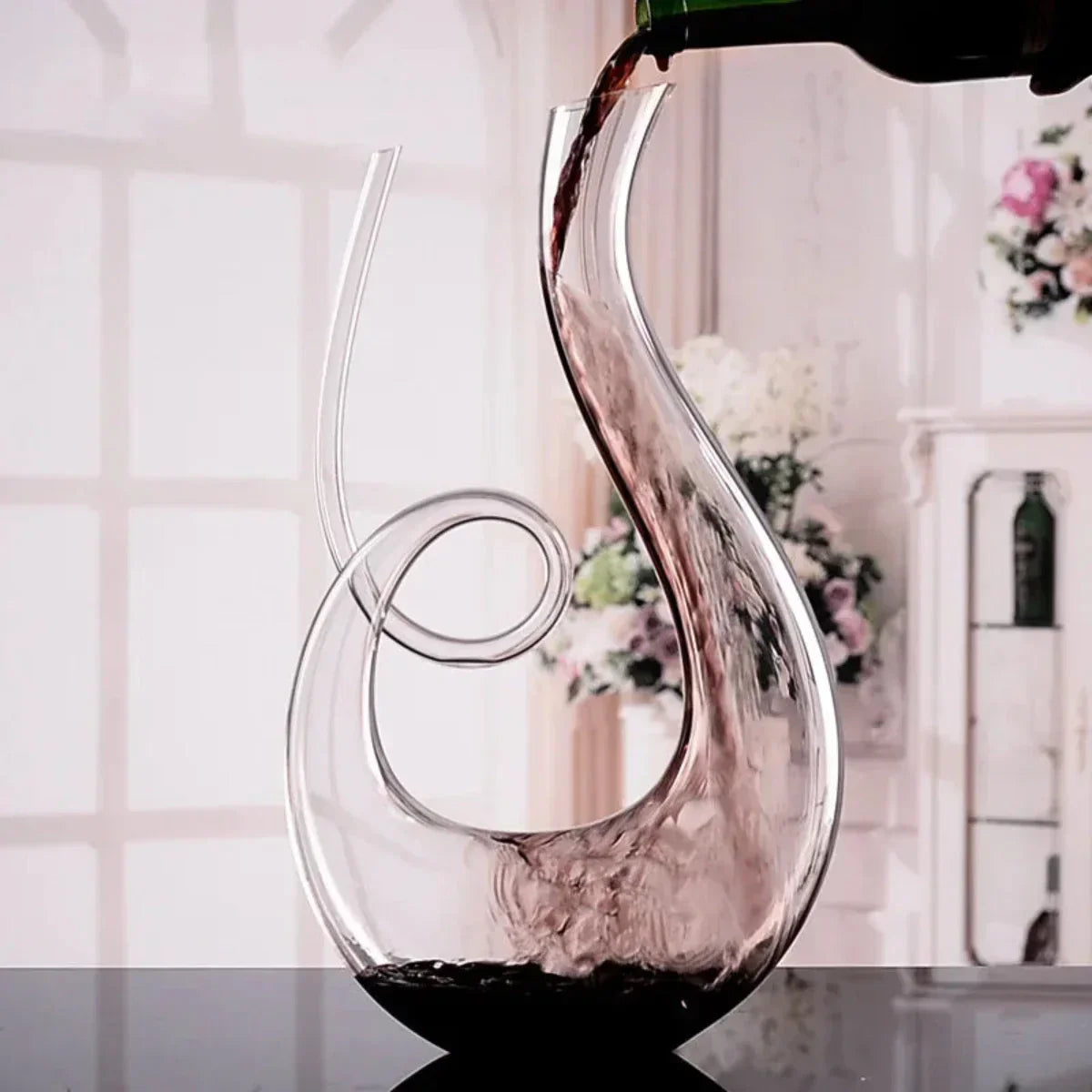 Eleganter Weindekanter - Handgefertigtes Bleifreies Kristall für 750 ml | Stilvolles Weinaccessoire 2