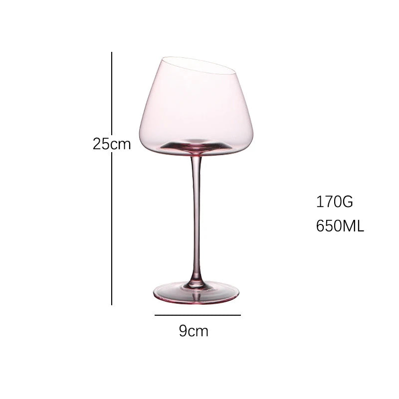 Elegantes 2er Set Rosa Kristall-Weingläser - Handgeblasen mit Kreativem Design für Festliche Anlässe 11