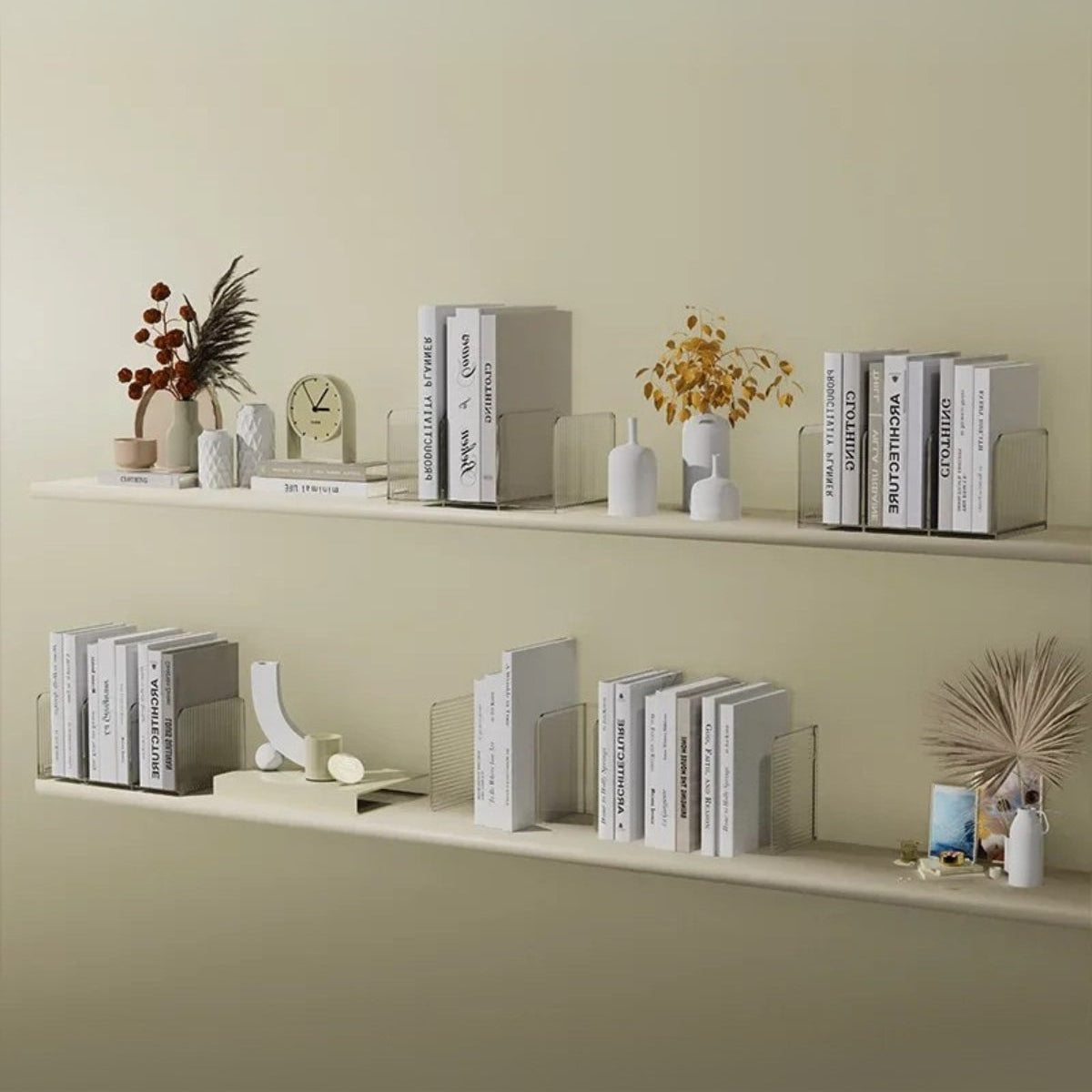 Elegantes Acryl Bücherregal - Modular in Bernstein, Grün und Rauchgrau für Stilvolle Aufbewahrung 6
