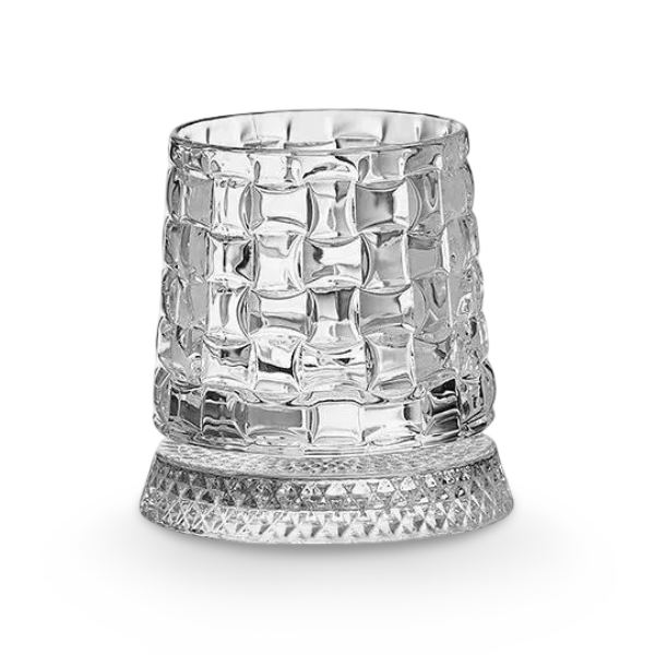Elegantes Kristall Whiskyglas - 280 ml Rotierendes Design für Stilvollen Genuss