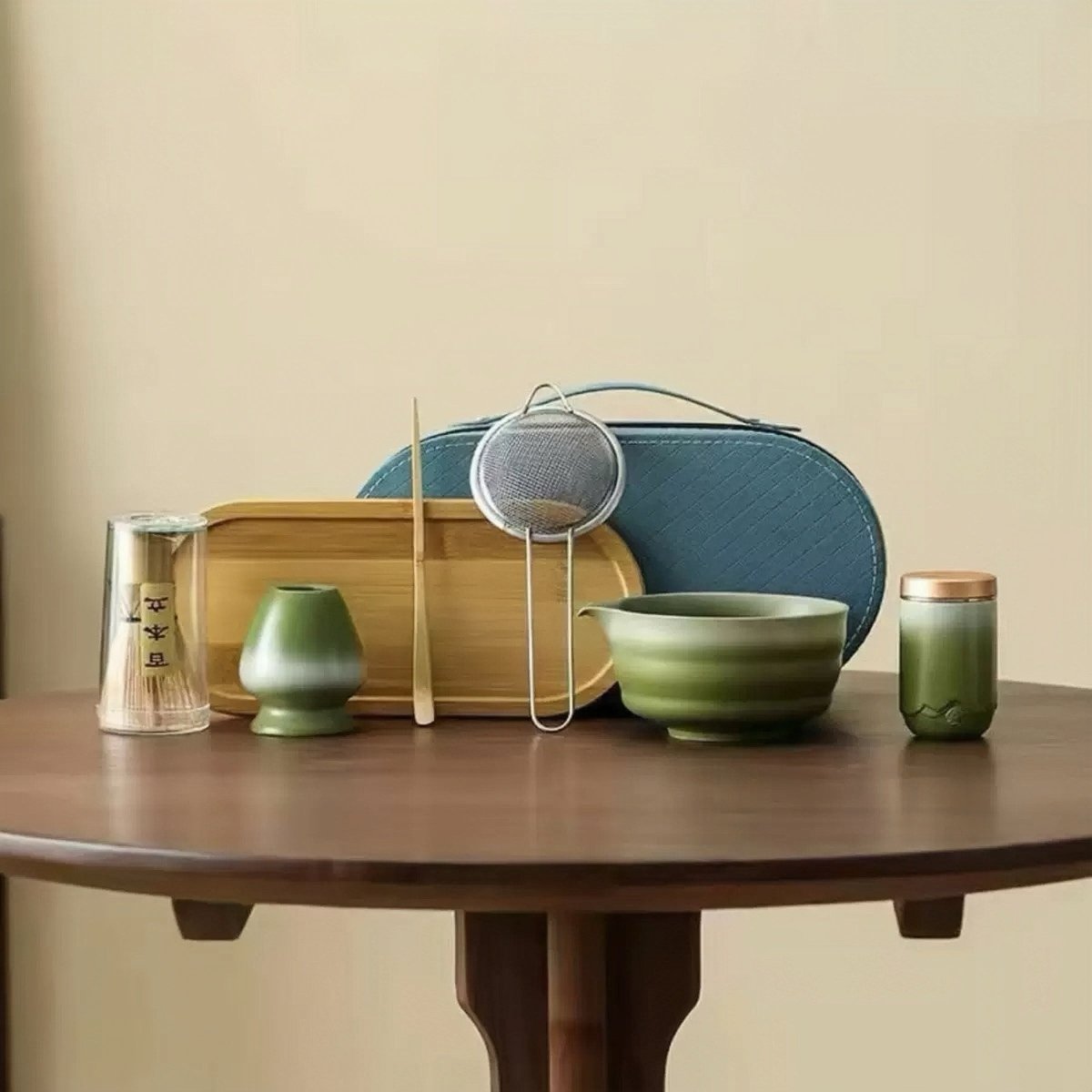Elegantes Matcha Starter Set - Kompakte Reiseausstattung mit Zeremoniellem Matcha für Unterwegs 1