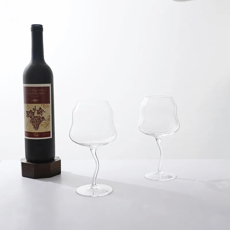 Elegantes Retro Weinglas - Gebogenes Glas für Cocktail, Whisky und Kaffee 4