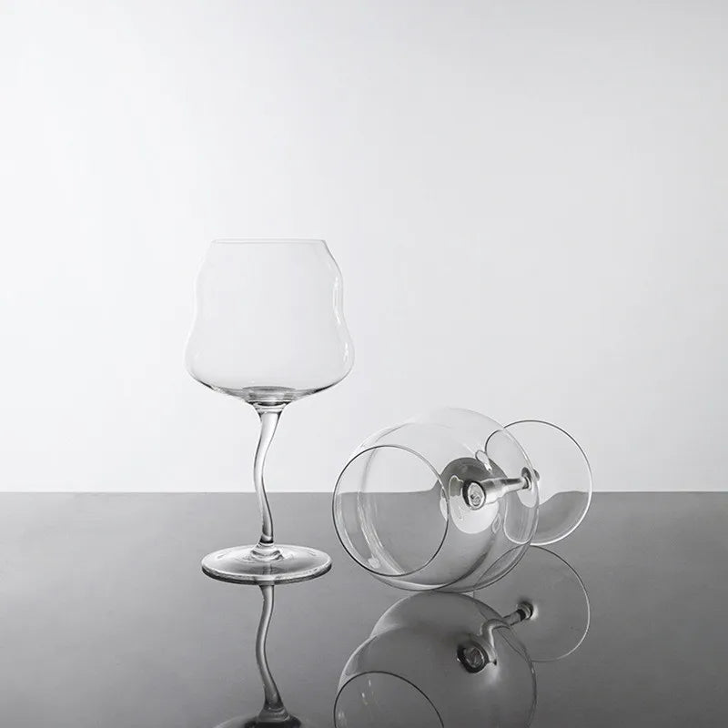 Elegantes Retro Weinglas - Gebogenes Glas für Cocktail, Whisky und Kaffee 5