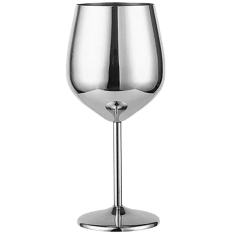 Elegantes Roségold Edelstahl Weinglas - 500 ml Langlebiger Metallbecher für Rotwein und Champagner 10