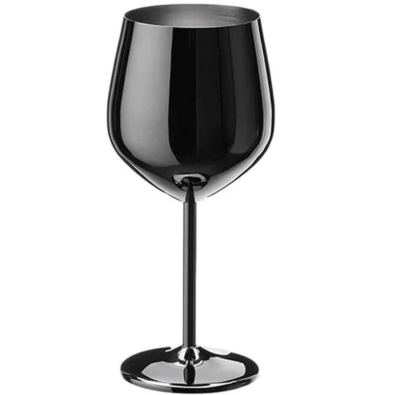 Elegantes Roségold Edelstahl Weinglas - 500 ml Langlebiger Metallbecher für Rotwein und Champagner 13