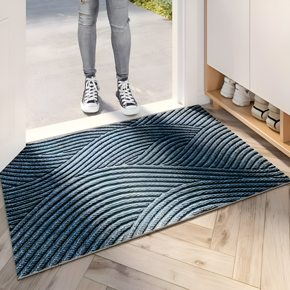 EntraMat - Anti-Rutsch-Fußmatte mit Geometrischem Muster - PVC-Fußmatte Rechteckig