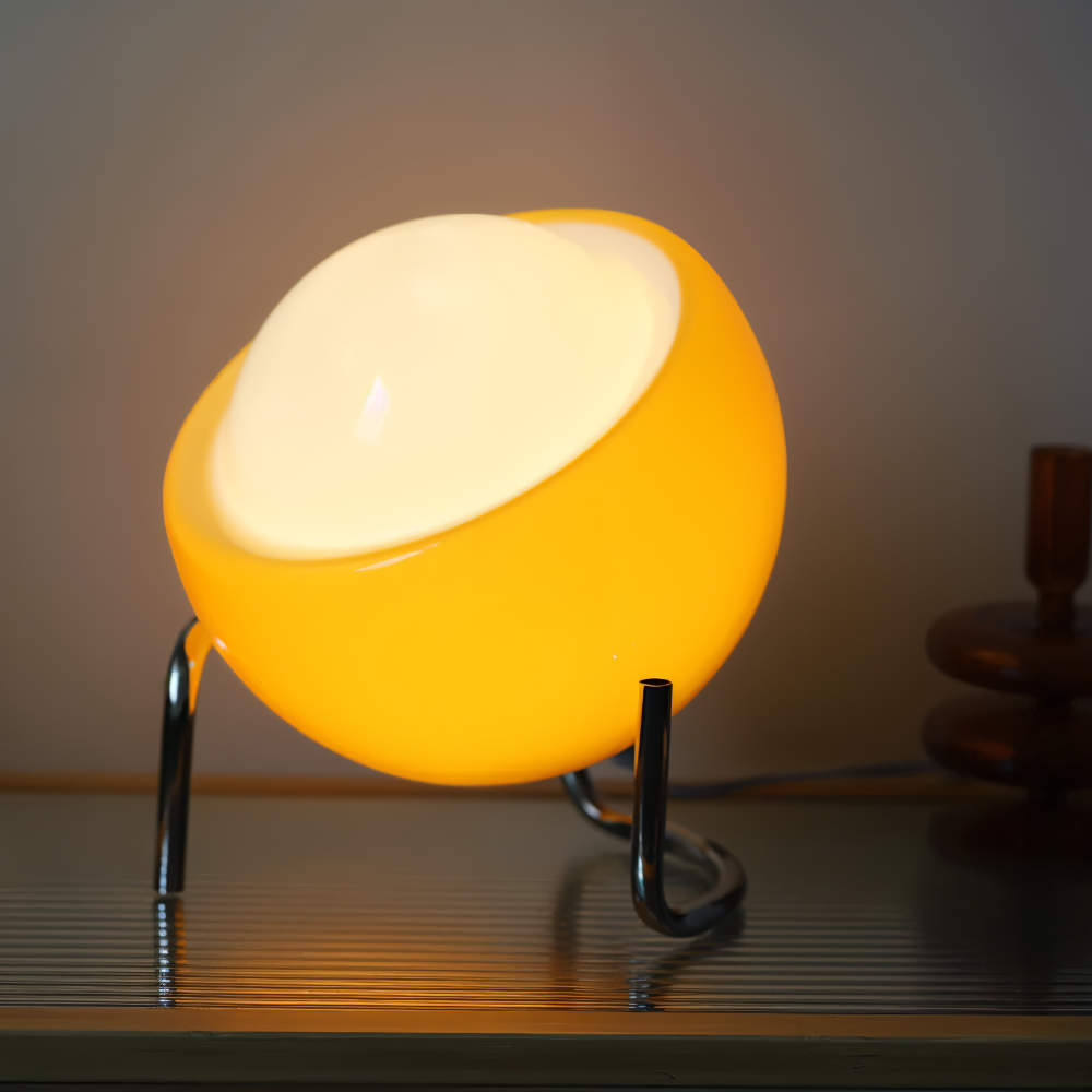 EyeArt Tischleuchte - Orange Glas Tischlampe