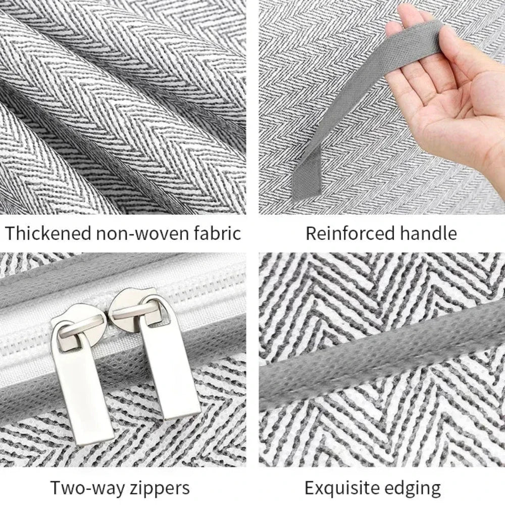 Faltbare Aufbewahrungstasche Mit Reißverschluss - Atmungsaktiv Mit Klarsichtfenster Für Schlafzimmerorganisation 2