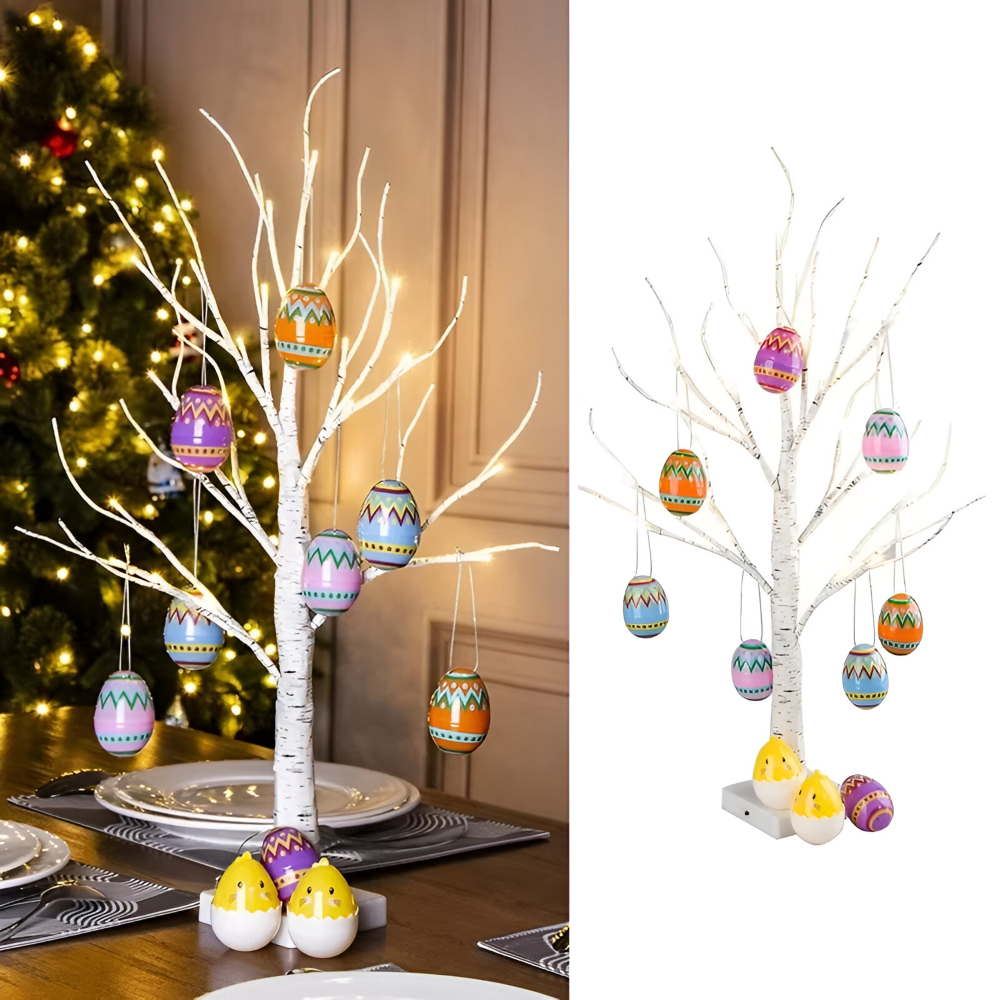 FanciBright Osterdeko - Ostern LED Bonsai Baum - Stilvolle Ostern Baum Ornamente