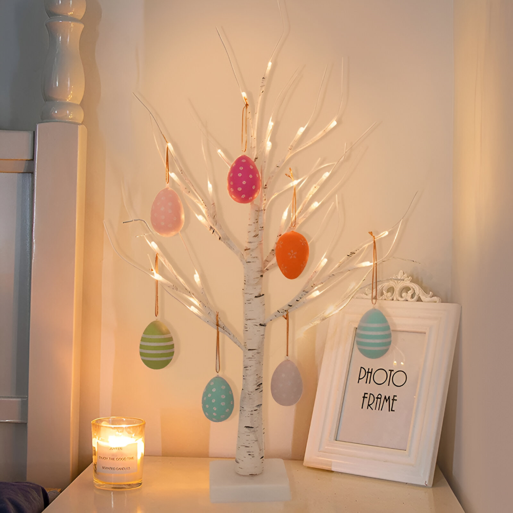 FanciBright Osterdeko - Ostern LED Bonsai Baum - Stilvolle Ostern Baum Ornamente