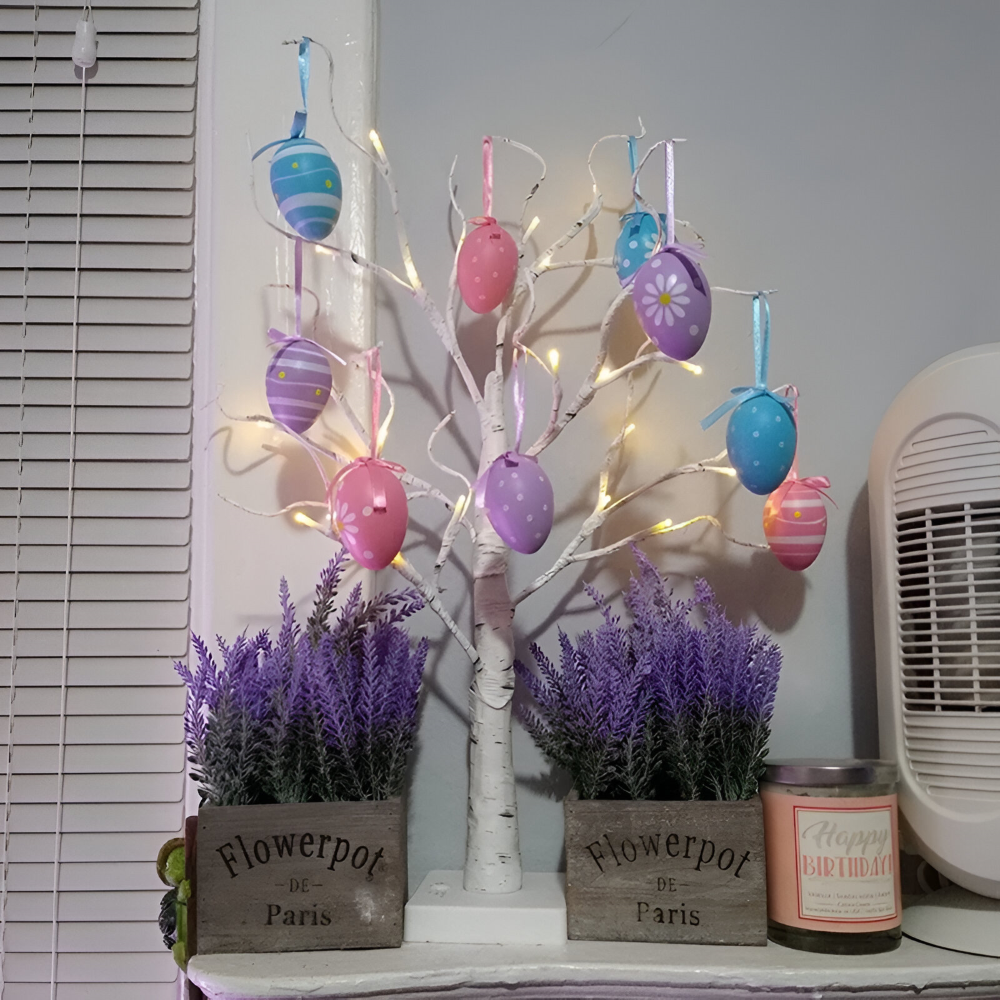 FanciBright Osterdeko - Ostern LED Bonsai Baum - Stilvolle Ostern Baum Ornamente