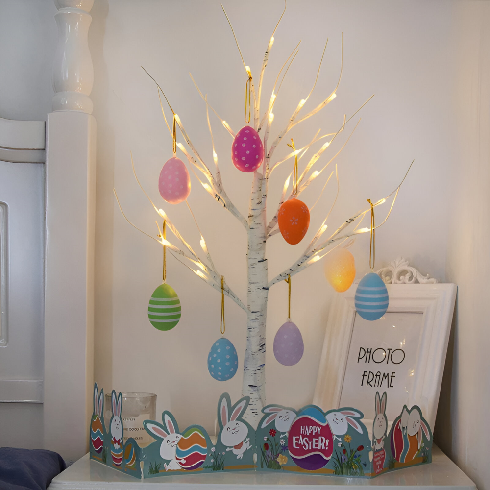 FanciBright Osterdeko - Ostern LED Bonsai Baum - Stilvolle Ostern Baum Ornamente