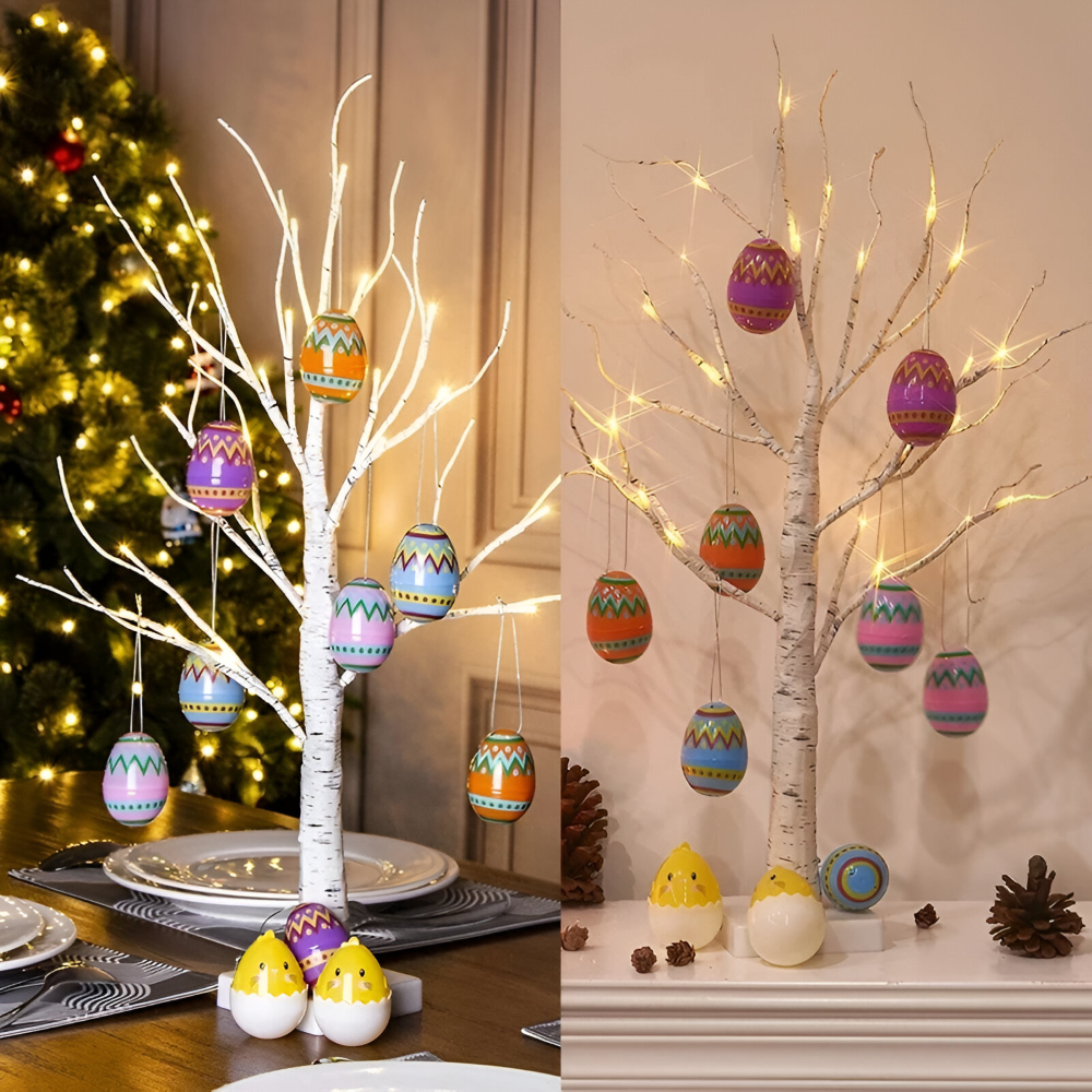 FanciBright Osterdeko - Ostern LED Bonsai Baum - Stilvolle Ostern Baum Ornamente