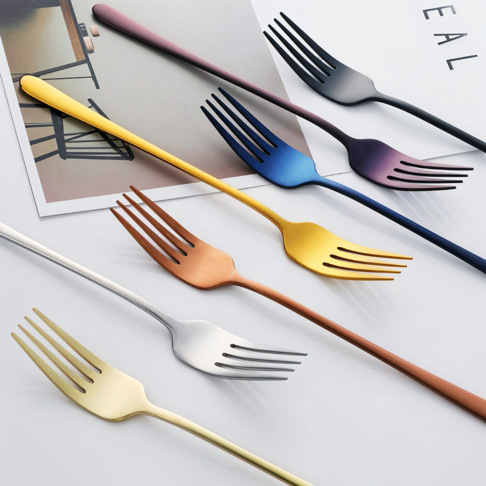 Fancy Fork Set - 4/6 Stück Bunte Edelstahlgabel