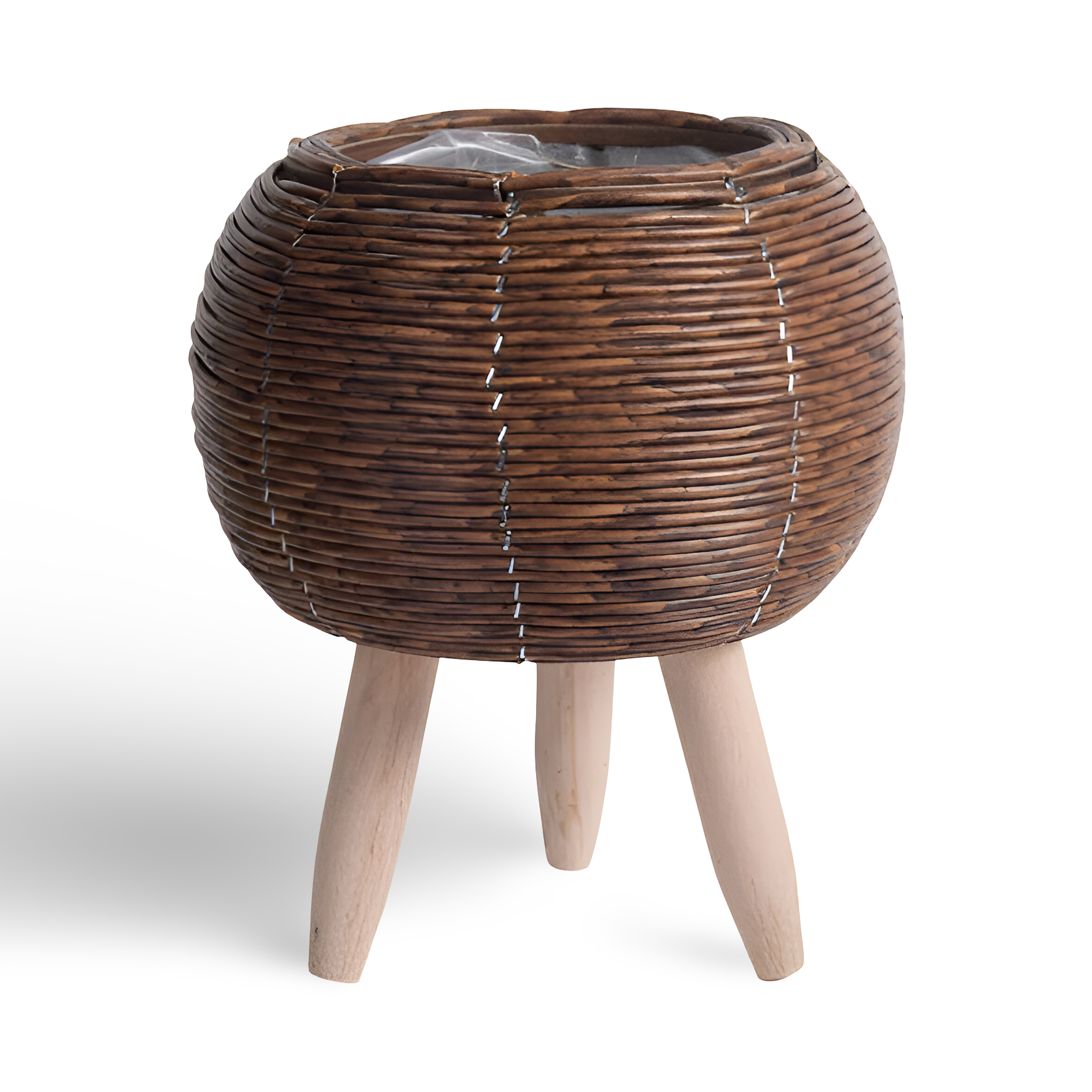 FauxWicker Pot - Artisan Rustic Rattan Pflanzkübel - Dekorative Blumenkorb