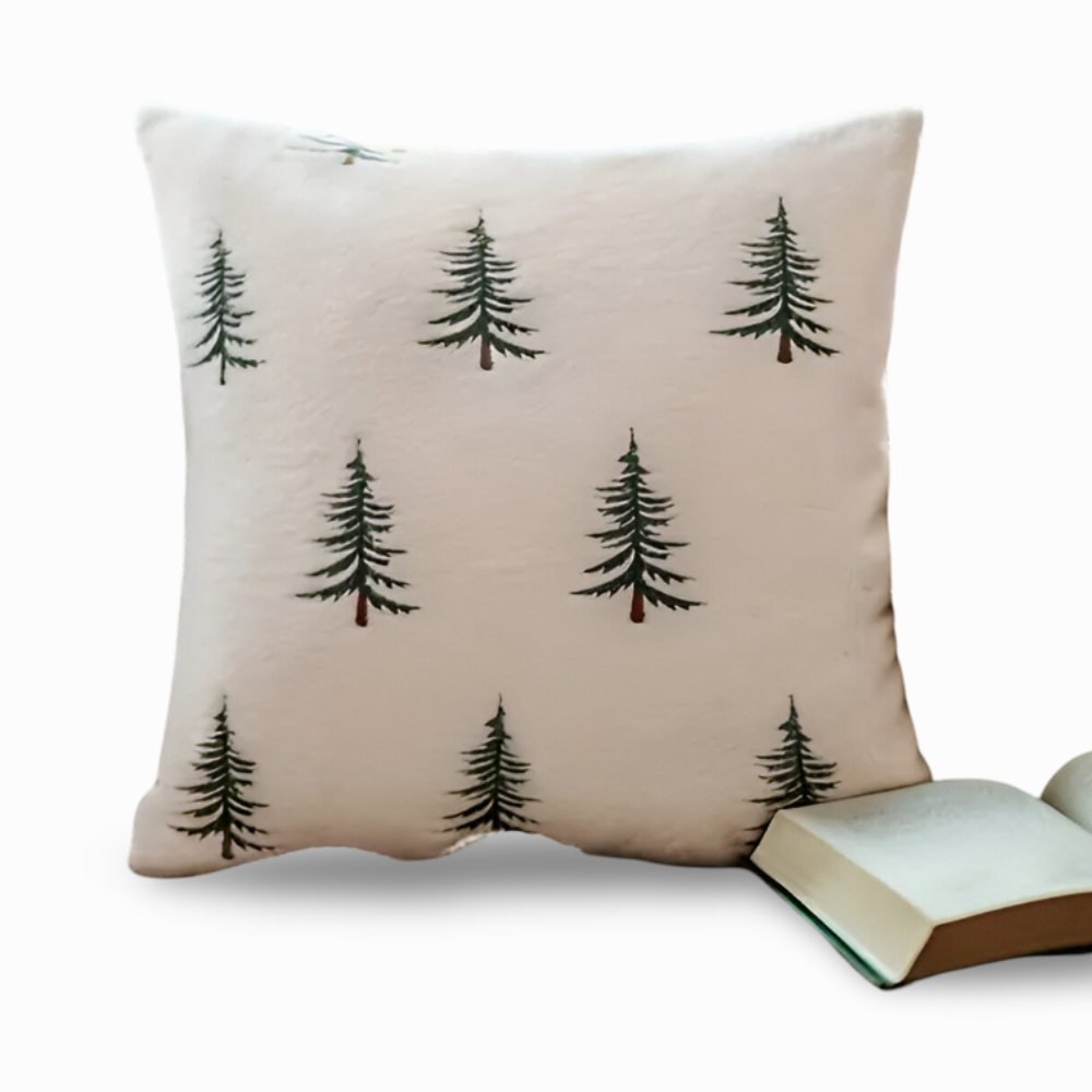 Festliche Weiße und Grüne Dekorative Kissenbezüge